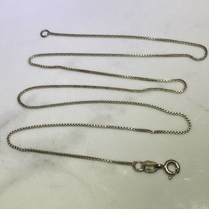Sterling‎ silver 925 18" box chain